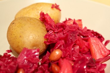 Rotkraut mit Ananas